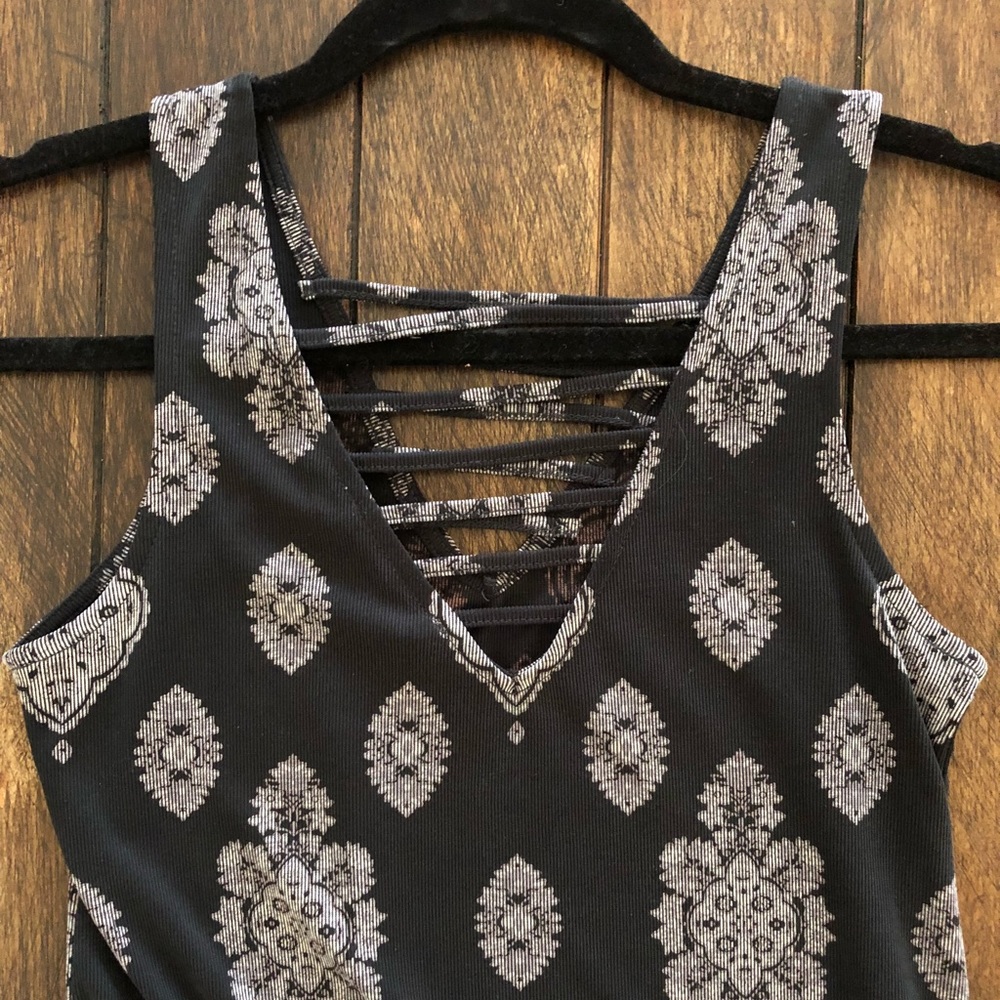 Boho Ribbed Patterned Dress - Picture 3 of 3